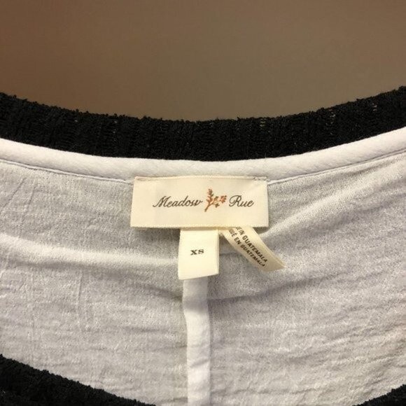 MOVING SALE Anthropologie Meadow Rue Black Knit Layered Top XS - Picture 3 of 6